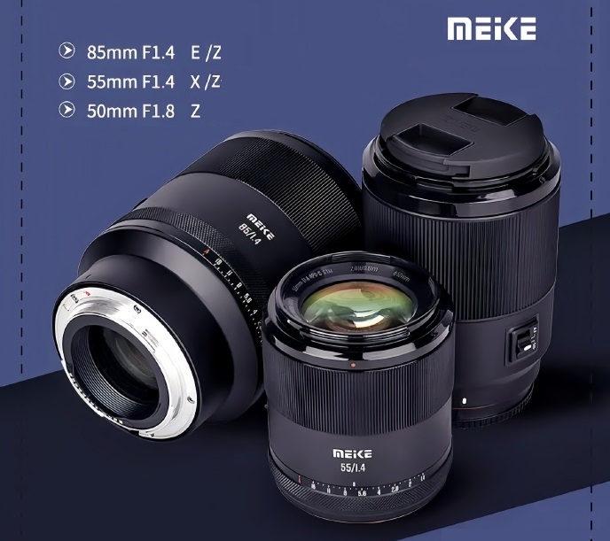 Meike    AF 55mm / 85mm F1.4  AF 50mm F1.8
