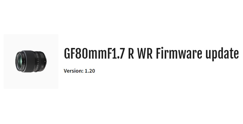 FUJIFILM   Fujinon GF 80mm F1.7 R WR   1.20