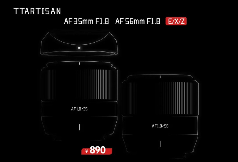 : TTArtisan AF 35mm F1.8  AF 56mm F1.8  Sony E, Fujifilm X  Nikon Z